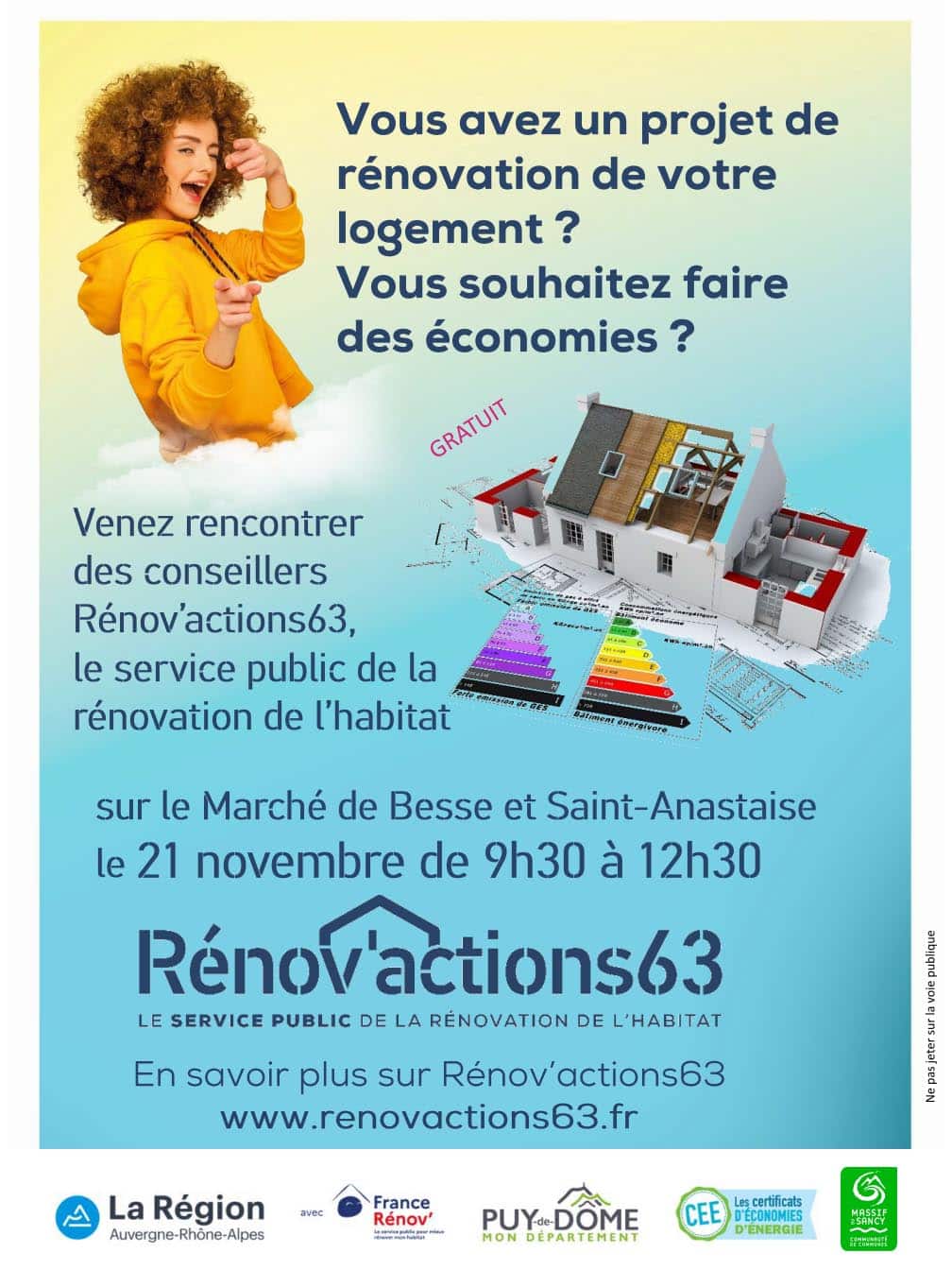 Rendez-vous sur le marché de Besse-Anastaise pour en savoir plus sur la rénovation énergétique