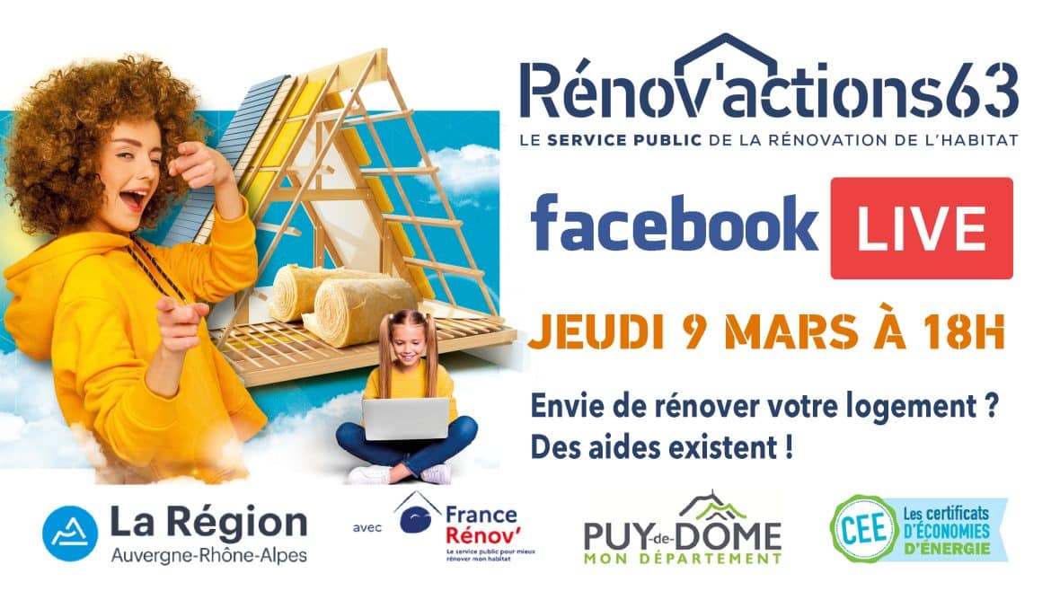 9 mars à 18h | Facebook Live sur les aides financières 2023