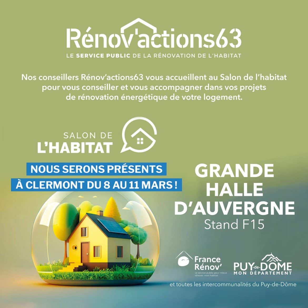 Salon de l'habitat du 8 au 11 mars 2024 à Clermont-Ferrand
