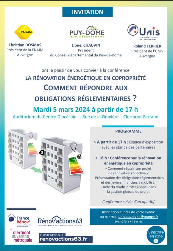 Conférence Rénovation énergétique en copropriété | Comment répondre aux obligations réglementaires ?